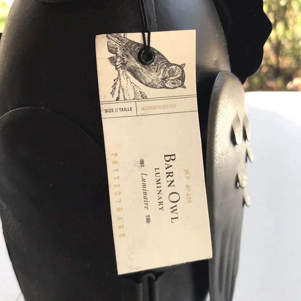 Pottery Barn barn owl luminary RARE 🦉BNWT